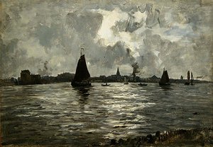 Paysage fluvial à Unterelbe - Paul Baum