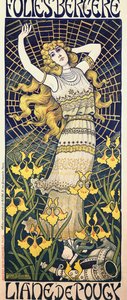 Affiche pour le spectacle de la danseuse Liane de Pougy aux Folies Bergère, Paris - Paul Berthon