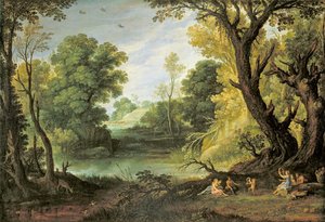 Paysage avec nymphes et satyres, 1623