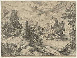 Côte rocheuse en Campanie avec ville et voyageurs