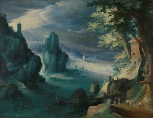 Navires sur une côte rocheuse - Paul Bril