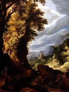 Paysage montagneux boisé