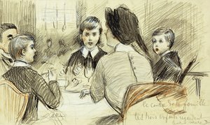 La Dîner de Famille: Un Dîner de Famille au Ritz, New York, 1920 - Paul Cesar Helleu