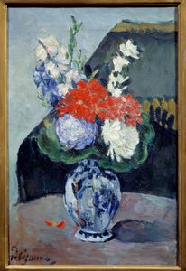 Bouquet avec petit delft - Paul Cézanne