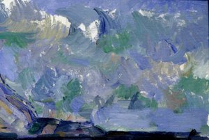 Détail du ciel dans La montagne Sainte Victoire - Paul Cézanne