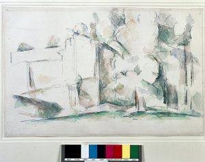 Maison à travers les arbres - Paul Cézanne