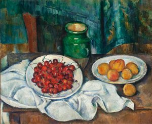 Nature morte aux cerises et aux pêches - Paul Cézanne