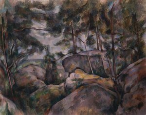 Rochers dans la forêt - Paul Cézanne