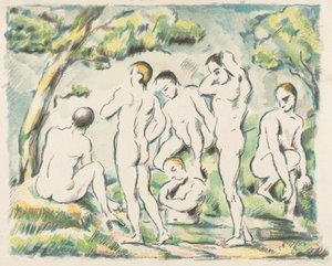 Les Baigneuses (petite planche) - Paul Cézanne