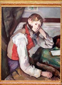 Le garçon au gilet rouge, ou Le garçon au gilet rouge - Paul Cézanne