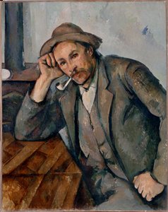 Le fumeur de pipe ... (huile sur toile) - Paul Cézanne