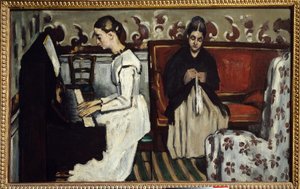 Jeune fille au piano, peinture de Paul Cézanne (1839-1906)