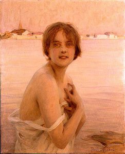 Fille au bord de la mer