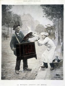 La musique adoucit les mœurs, peinture de Chocarne-Moreau, vers 1900 - Paul Charles Chocarne Moreau