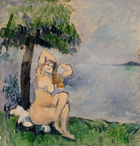 Baigneuse au bord de la mer - Paul Cézanne