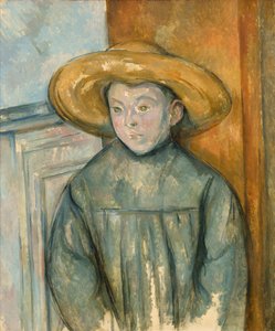 Garçon avec un Chapeau de Paille