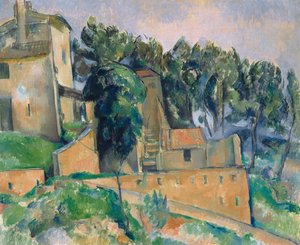 French: La Maison de Bellevue House in Bellevue - Paul Cézanne