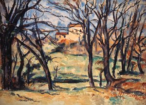 Maison derrière les arbres sur la route de Tholonet, c1885 - Paul Cézanne