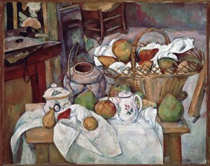 Table de cuisine ou Nature morte avec panier - Paul Cézanne