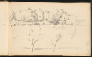 Paysage avec arbres - Paul Cézanne