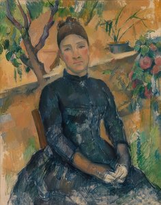 Madame Cézanne (Hortense Fiquet) dans la serre - Paul Cézanne