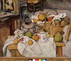 Nature morte au panier ou La table de cuisine - Paul Cézanne