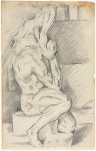Esquisse de sculpture anatomique recto Esquisse de Madame Cézanne verso, 1881-1884