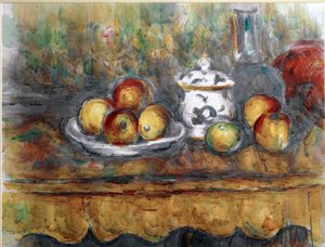 Nature morte à une bouteille bleue