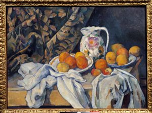 Nature morte sur le rideau - Paul Cézanne