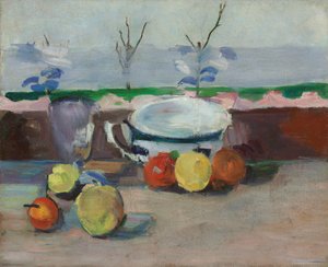 Tasse, verre et fruits, III, c.1877 - Paul Cézanne