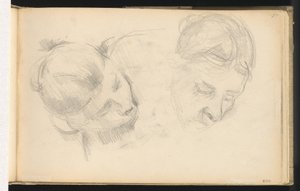 Deux têtes de femmes - Paul Cézanne