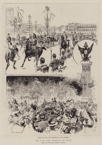 Le Tsar et la Tsarine à Paris (gravure)