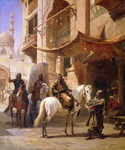 Guerriers arabes dans une rue
