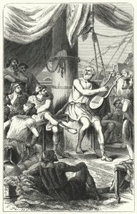 Homère divertissant des marins étrangers avec une chanson - Paul Dominique Philippoteaux