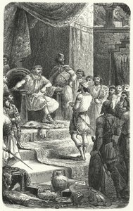 Le roi David recevant des émissaires du roi Hiram de Tyr - Paul Dominique Philippoteaux