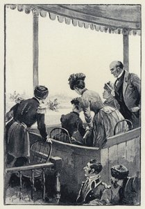 Illustration pour Anna Karénine : La course (lithographie) - Paul Frenzeny