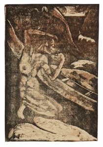 Un pêcheur buvant à côté de son canoë - Paul Gauguin