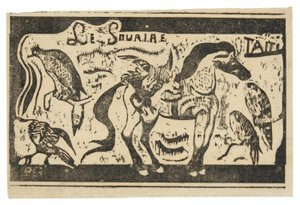 Un cheval et des oiseaux, en-tête pour Le sourire - Paul Gauguin
