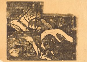 Eine Maori-Frau im Wald; Manao Tupapau (Sie wird von einem Geist heimgesucht) - Paul Gauguin