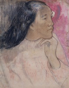 Une femme tahitienne avec une fleur dans les cheveux, 1891-92 - Paul Gauguin