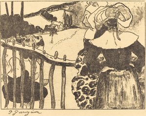 Femmes bretonnes à la barrière, 1889 - Paul Gauguin