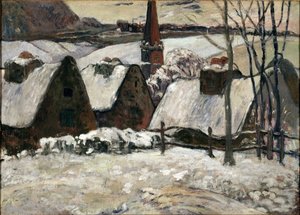 Village breton sous la neige - Paul Gauguin
