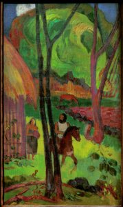 Cavalier devant la case - Paul Gauguin