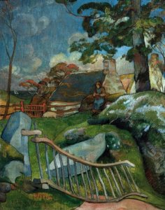 La barrière (La gardienne de porcs) - Paul Gauguin