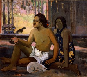 Eiaha Ohipa Ne pas travailler. Tahitiens dans une pièce, 1896