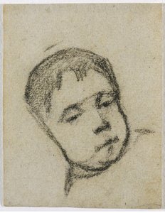 Emil Gauguin enfant, tête sur un oreiller - Paul Gauguin
