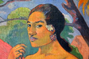 Eu haere ia oe Femme tenant un fruit. Où allez-vous, 1893