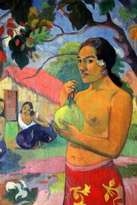 Eu haere ia oe Femme tenant un fruit. Où vas-tu, 1893 - Paul Gauguin