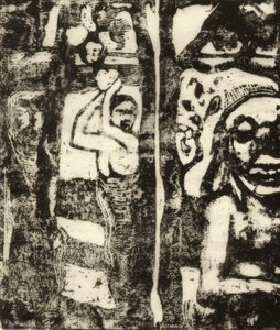 Femme cueillant des fruits et Oviri - Paul Gauguin
