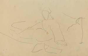 Figure assise par terre [recto]
